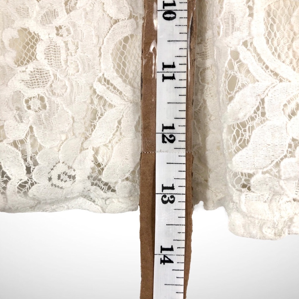 "Seventeen" A-Line White Lace Skirt With Elastic Waist Size S - Picture 4 of 5